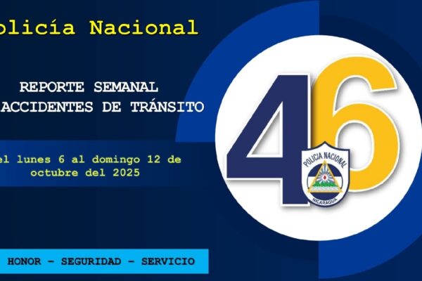 Managua registra mayor número de accidentes de tránsito, según informe de la Policía Nacional