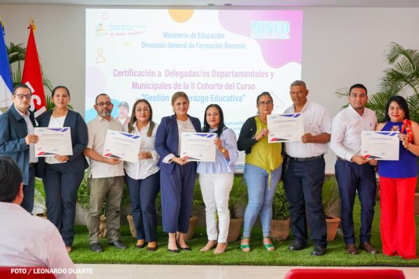MINED certifica a 90 delegados en Gestión y Liderazgo Educativo
