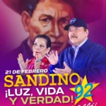 Copresidentes de Nicaragua dirigirán acto central en homenaje al General de Hombres y Mujeres Libres