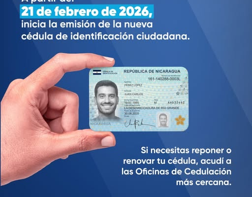 Nicaragua fortalece su identidad ciudadana con nueva cédula de alta seguridad