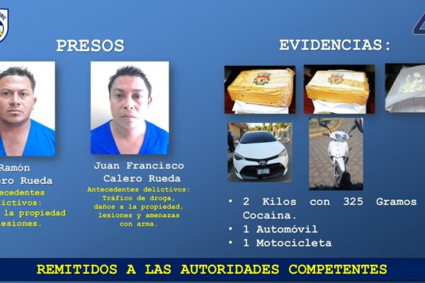 Dos detenidos y más de 2 kilos de cocaína incautados en operativo policial en León