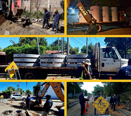 Amplían red de alcantarillado sanitario en el Distrito V de Managua.