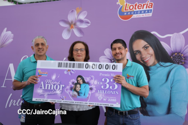 Lotería Nacional lanza sorteo especial del Día de las Madres con premio mayor de 33 millones de córdobas