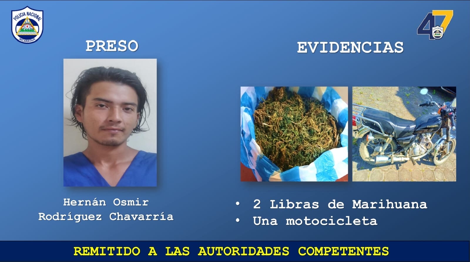 Capturan a sujeto con droga durante allanamiento en Siuna