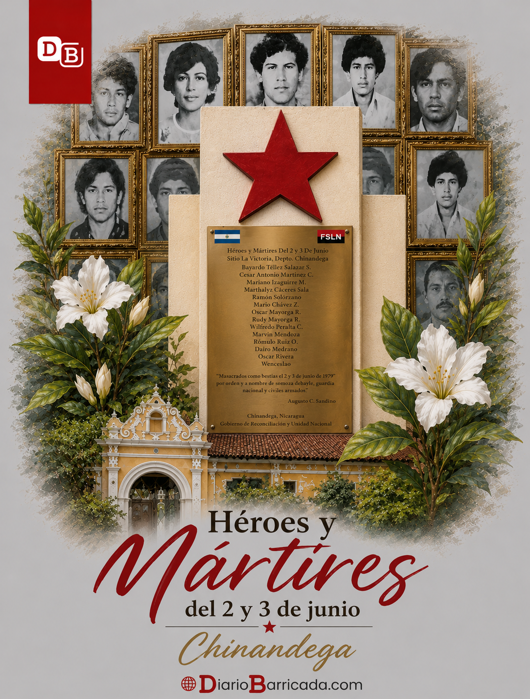 2 y 3 de junio de 1979: Recordando a los Héroes y Mártires de la insurrección de Chinandega