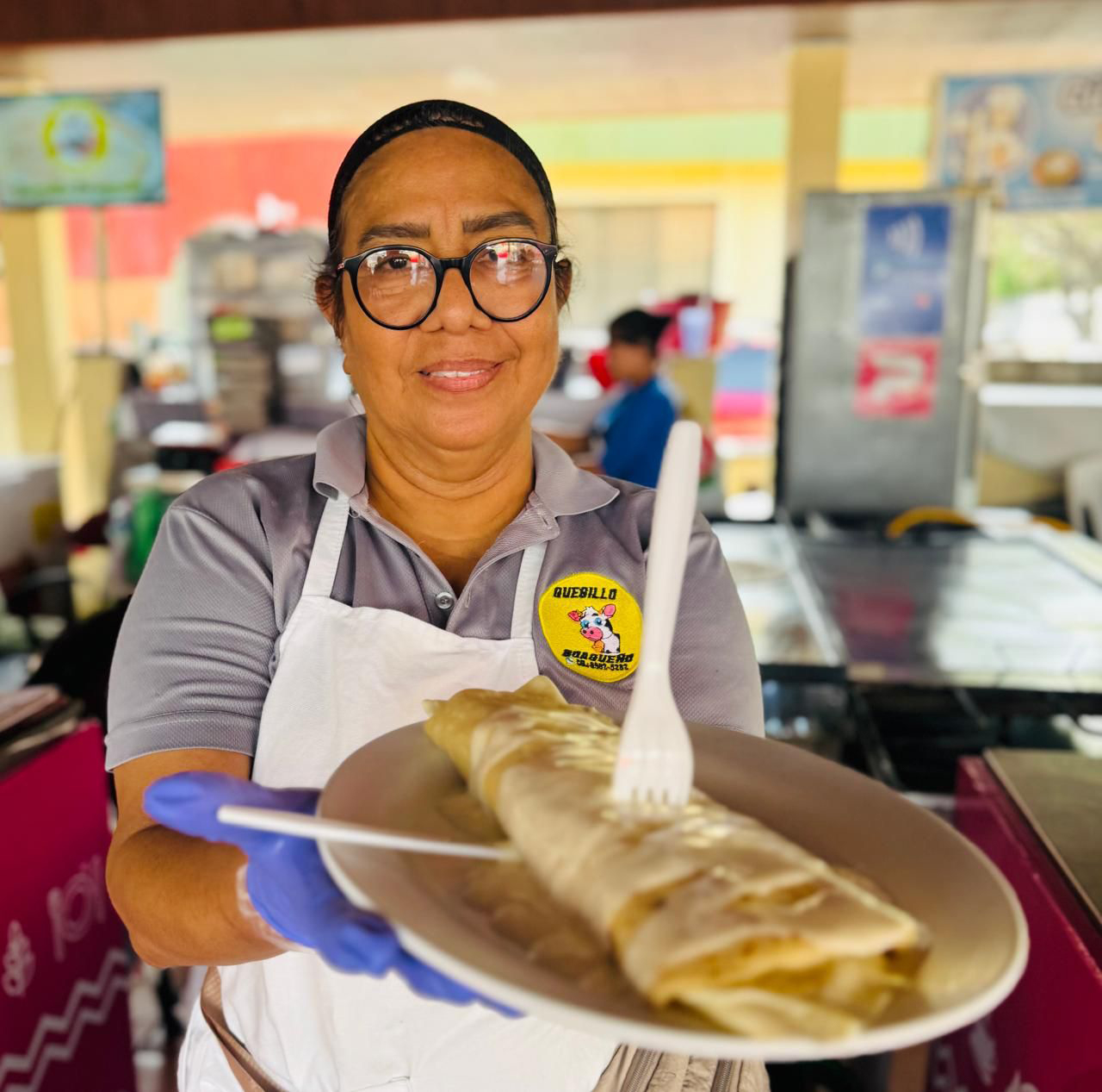 Doña Hilda García promueve auténtico quesillo boaqueño desde el Tiangue Hugo Chávez