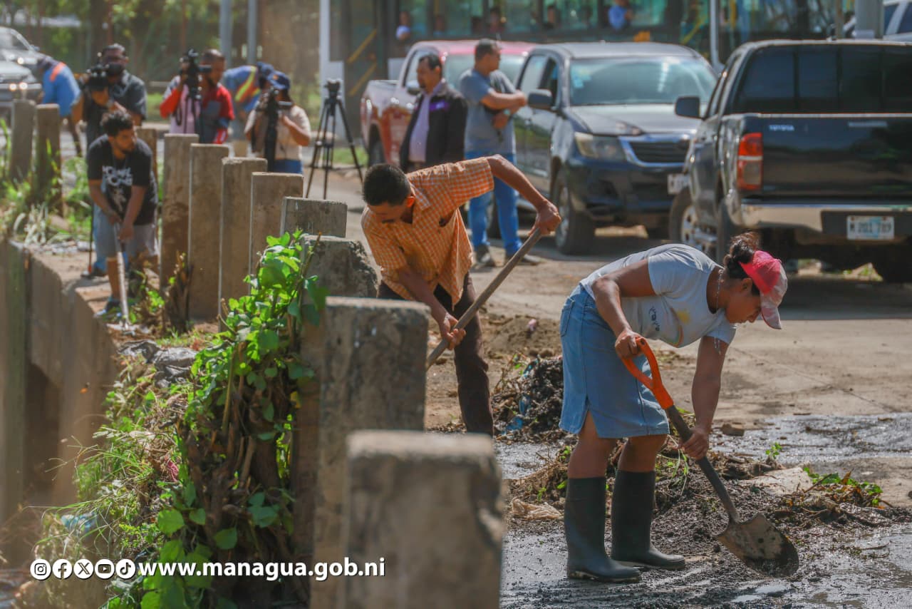 Alcaldía de Managua impulsa jornada de limpieza en el Distrito 6 para fortalecer el cuido ambiental