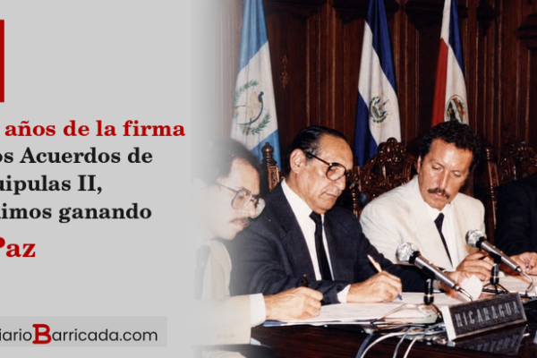 “A 39 años de la firma de los Acuerdos de Esquipulas II seguimos ganando la Paz”