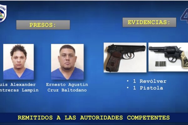 Policía Nacional captura a dos presuntos autores de doble homicidio en Nagarote