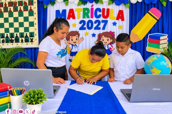 Nicaragua inicia matrículas escolares con meta de más de 1.8 millones de estudiantes