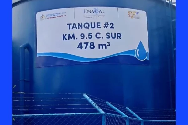 ENACAL rehabilita tres tanques de agua y mejora servicio para 1,200 familias en Managua
