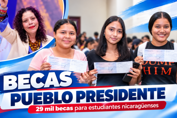 29 mil estudiantes recibirán becas Pueblo Presidente en Nicaragua